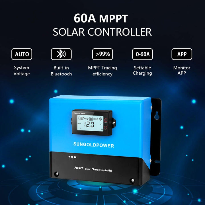 SunGoldPower 60 Amp MPPT Solar Charge Controller