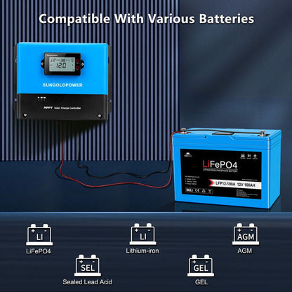 SunGoldPower 60 Amp MPPT Solar Charge Controller