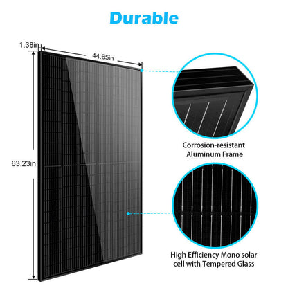 SunGoldPower 370W Mono Black PERC Solar Panel