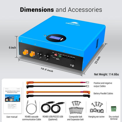 SunGoldPower 5.12KWH Powerwall LiFePO4 Lithium Battery