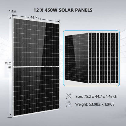 SunGoldPower Complete off Grid Solar Kit SGK-8MAX