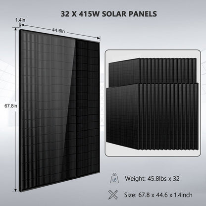 SunGoldPower 16kw Off Grid Solar Kit | 25.6Kwh LifeP04