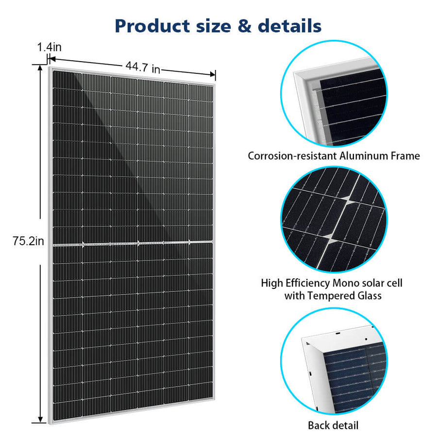 SunGoldPower 460W Bifacial PERC Solar Panel(32 Panels)