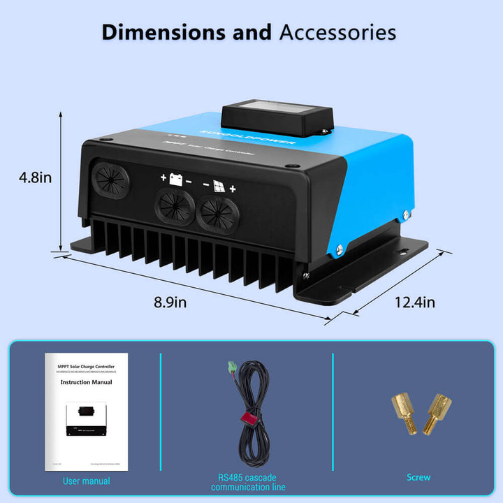 SunGoldPower 100 Amp MPPT Solar Charge Controller