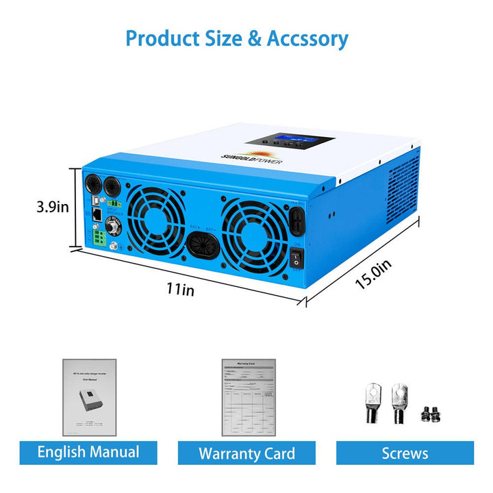 SunGoldPower 3000W 24V Solar Inverter Charger