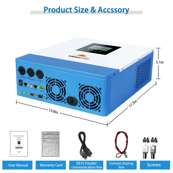 SunGoldPower 5000W 48V Solar Charger Inverter