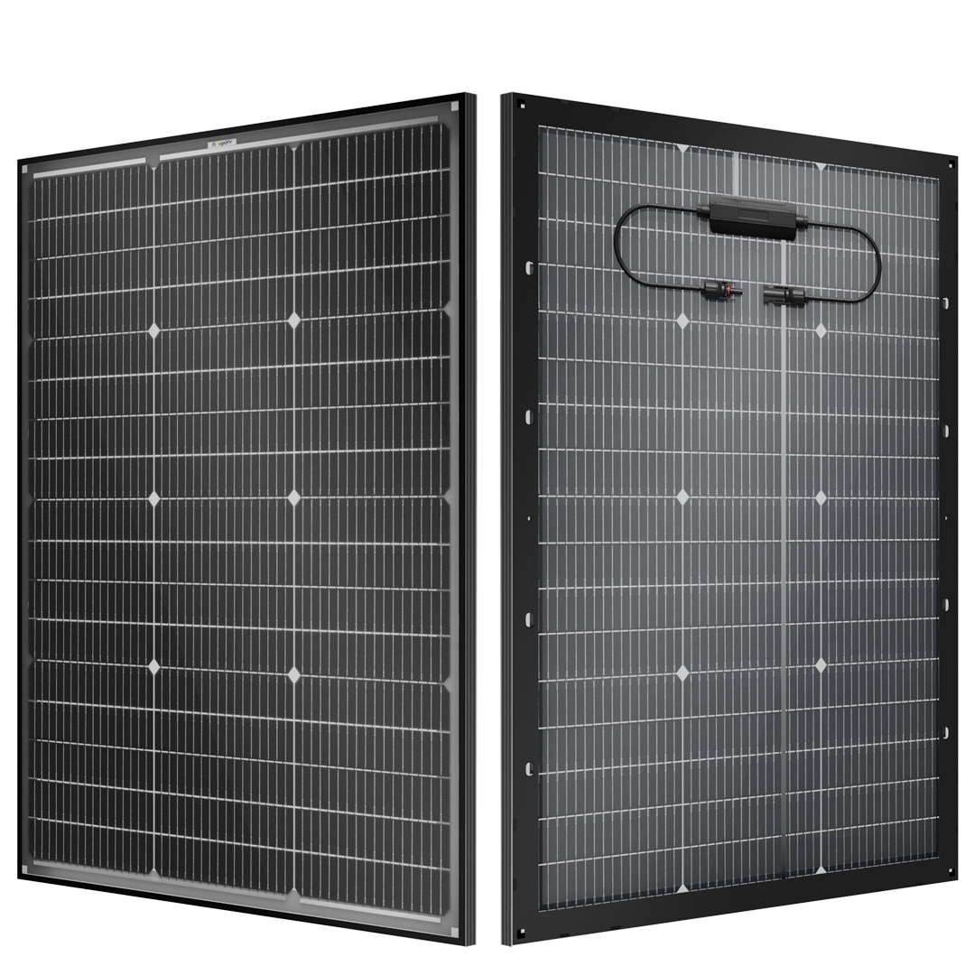 BougeRV 16BB N-Type 12V/24V 100 Watt Bifacial Solar Panel