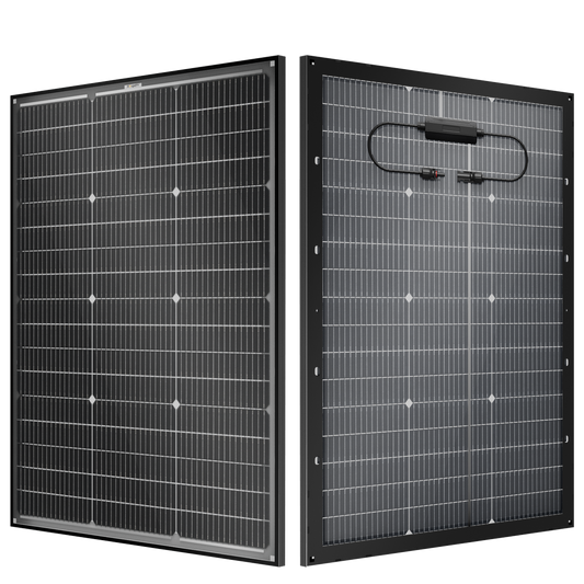 BougeRV 16BB N-Type 12V/24V 100 Watt Bifacial Solar Panel