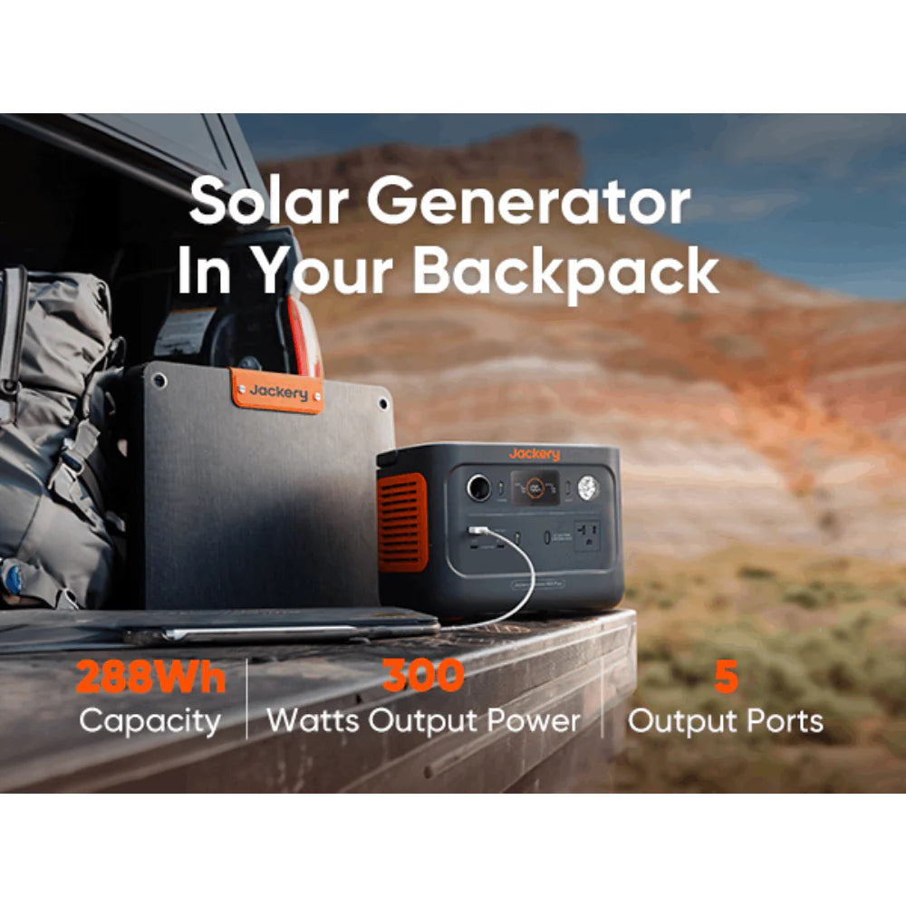 Jackery Solar Generator 300 Plus SolarSaga 40