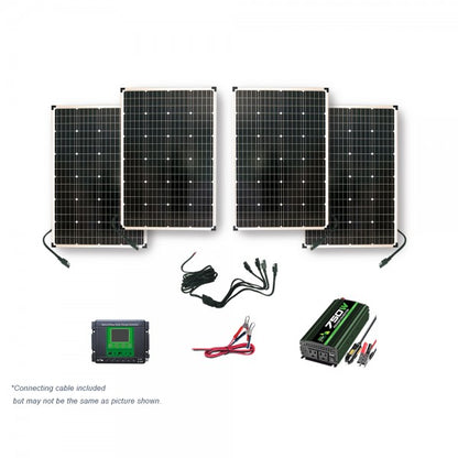 Nature Power 440 Watt Power Kit: 4 x 110 Watt Solar Panels, 750 Watt Inverter & 30 Amp Charge Controller