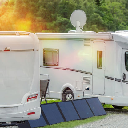 Nature Power 120 Watt Folding Solar Panel with Connecting Cables