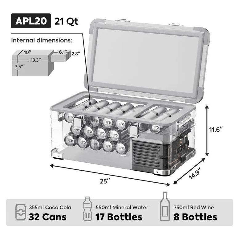 ICECO APL20 Aluminum Freezer Single Zone- 20LT Light Duty