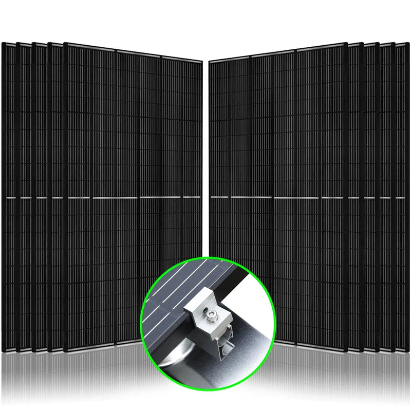 Nature's Generator 410W Solar Panel (10 Pack) With Solar Panel Mount Rack