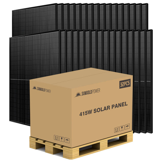 SunGoldPower 415W Mono Black Perc Solar Panel (32 Panels)