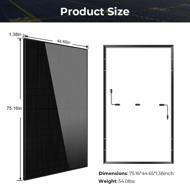 SunGoldPower 440W Mono Black Perc Solar Panel(32 Panels)