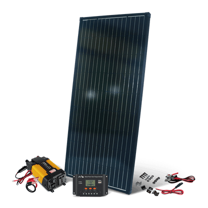 Nature Power 200 Watt Crystalline Solar Panel Kit with 400 Watt Inverter