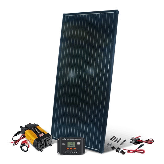 Nature Power 200 Watt Crystalline Solar Panel Kit with 400 Watt Inverter