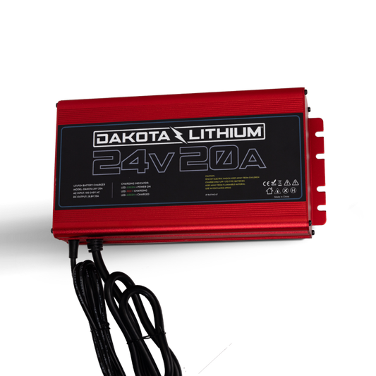 Dakota Lithium Ultra Fast 24V 20A Waterproof Dakota Lithium LiFePO4 Onboard Battery Charger