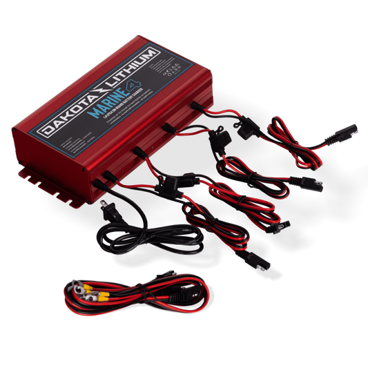 Dakota Lithium Marine 4 Bank, 40-Amp (10-Amp Per Bank) 12V Onboard Lithium Battery Charger