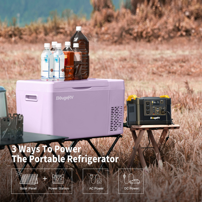 BougeRV 12V 23 Quart Colorful Purple Portable Mini Fridge