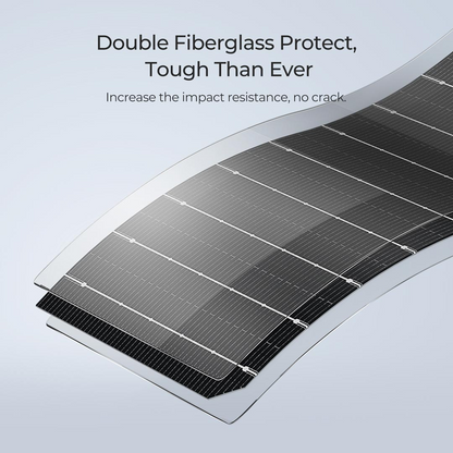 BougeRV Arch 100 Watt Fiberglass Flexible Curved Solar Panel