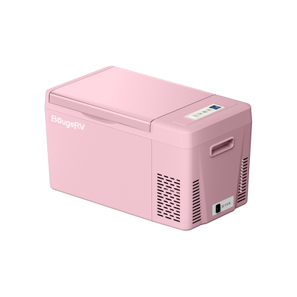 BougeRV 12V 23 Quart Colorful Pink Portable Mini Fridge