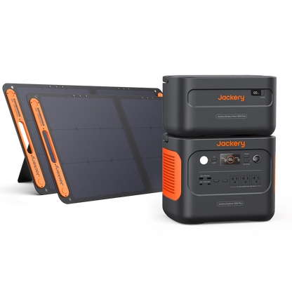 Jackery Solar Generator 1000 Plus Kit (2.5kWh)+100Wx2