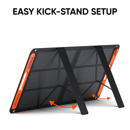 Jackery 100W solar panel to recharge Jackery power station