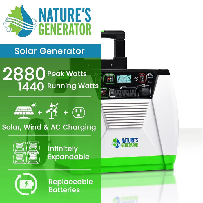 Nature's Generator 1800W Portable Solar Generator